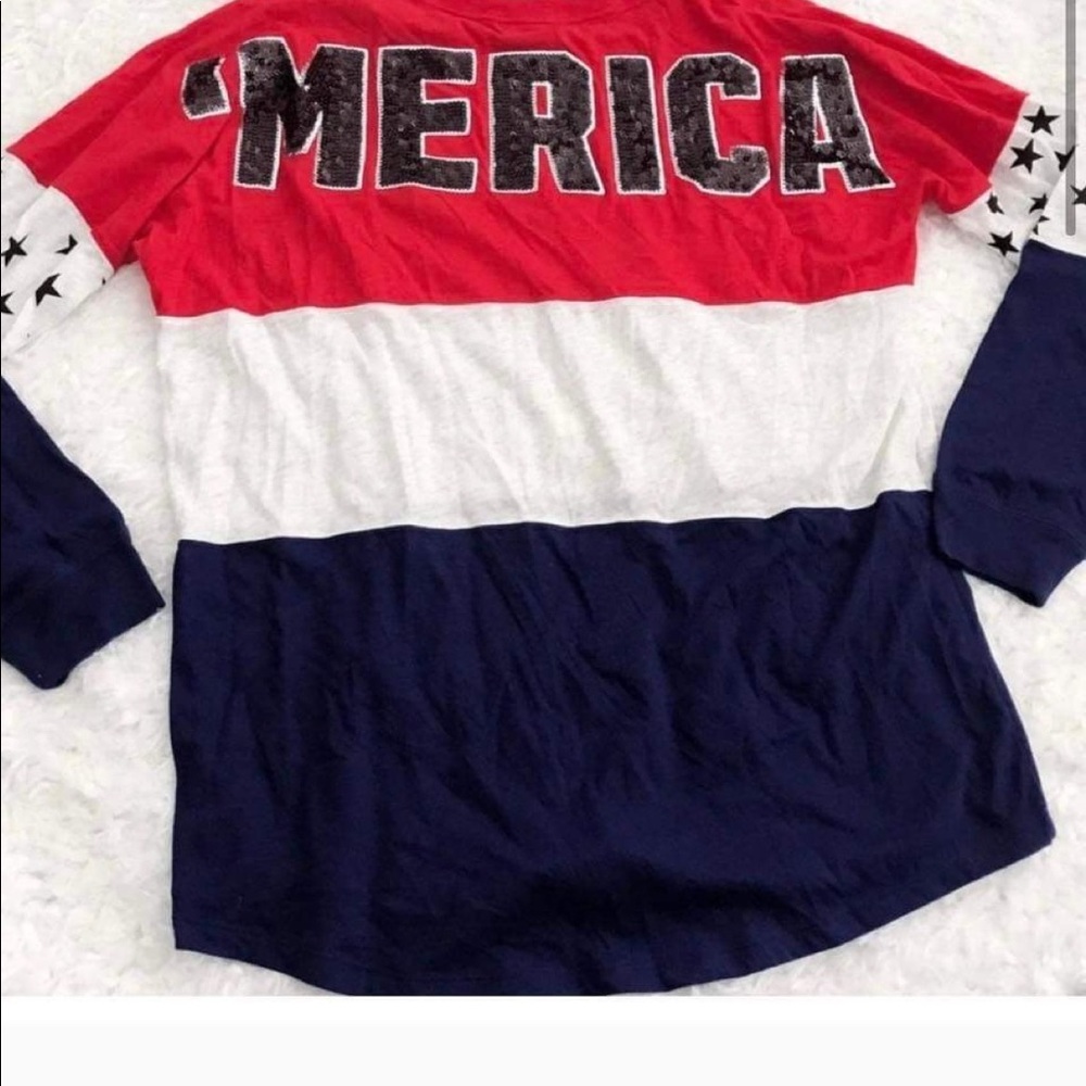 Mid sleeve America rare Pink shirt super cute